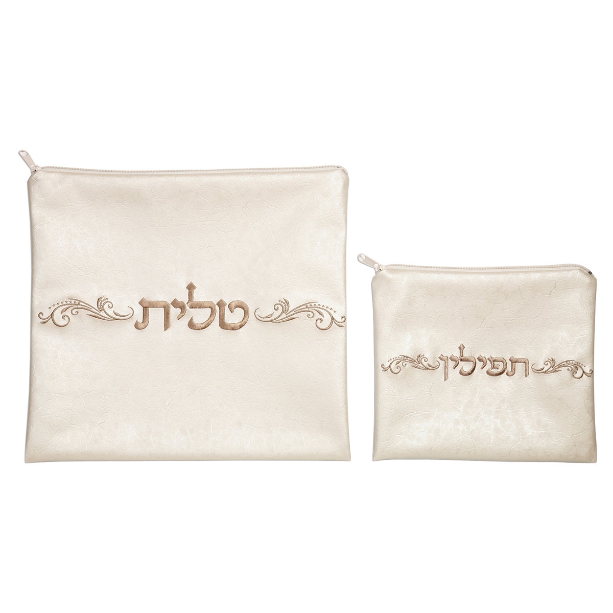 Faux Leather Tallit and Tefillin Bag Set - Variety of Colors - 1