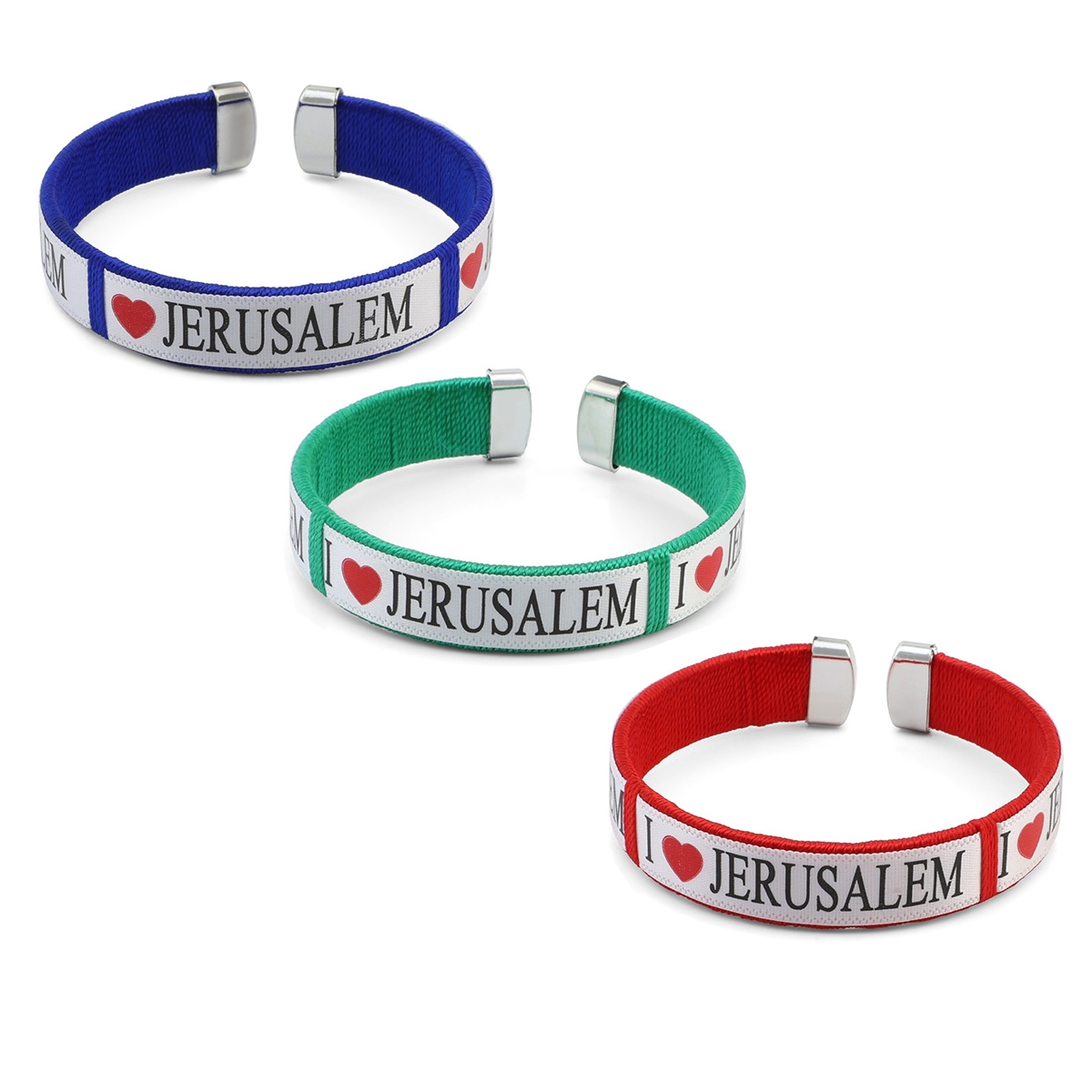 Love Jerusalem Bracelets - Set of 3 - 1