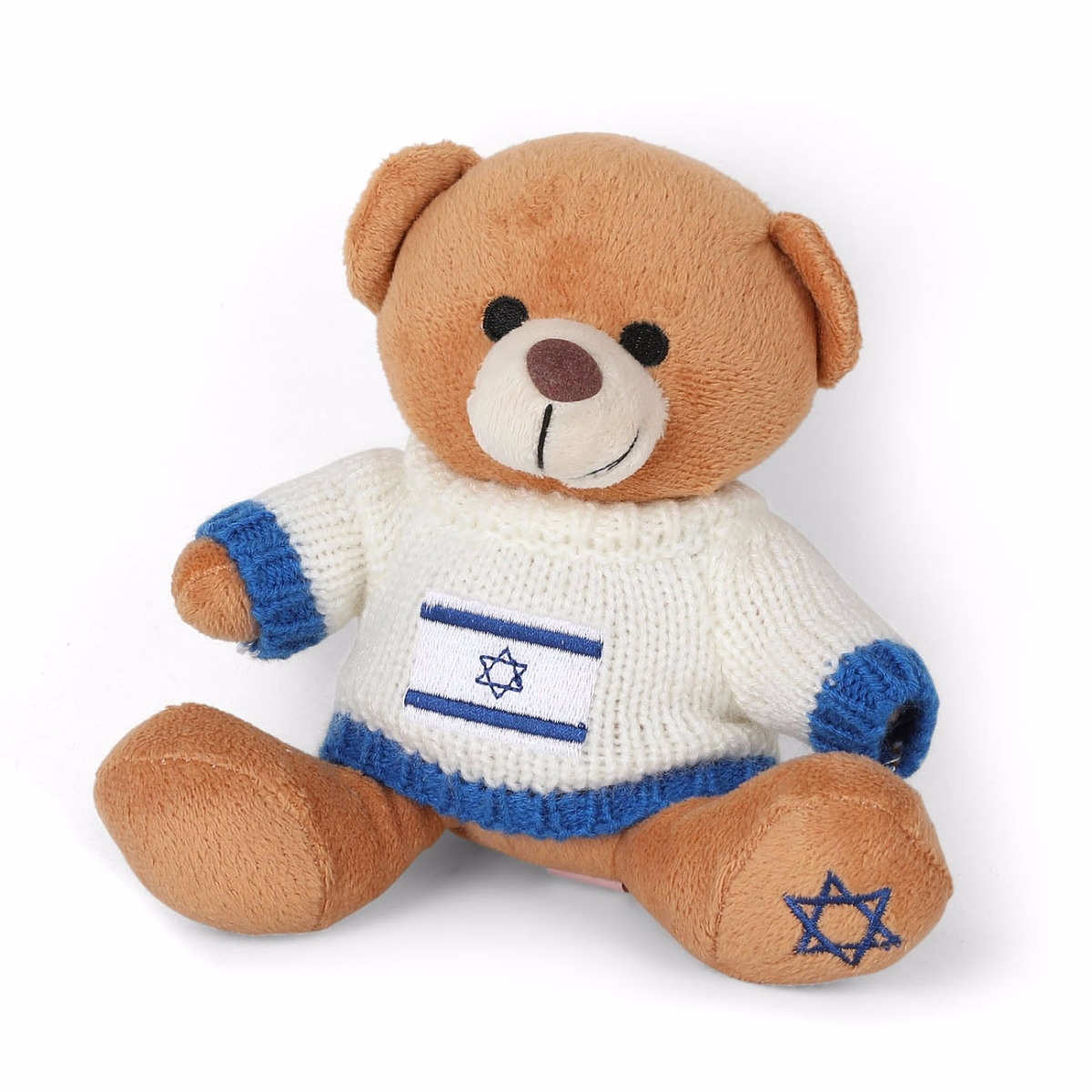 Plush Bear with Sweater - Israeli Flag - 1