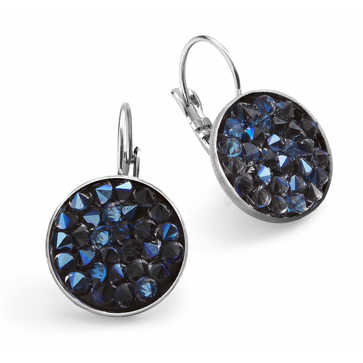 SEA Smadar Eliasaf Silver-Plated Blue Swarovski Earrings - 1