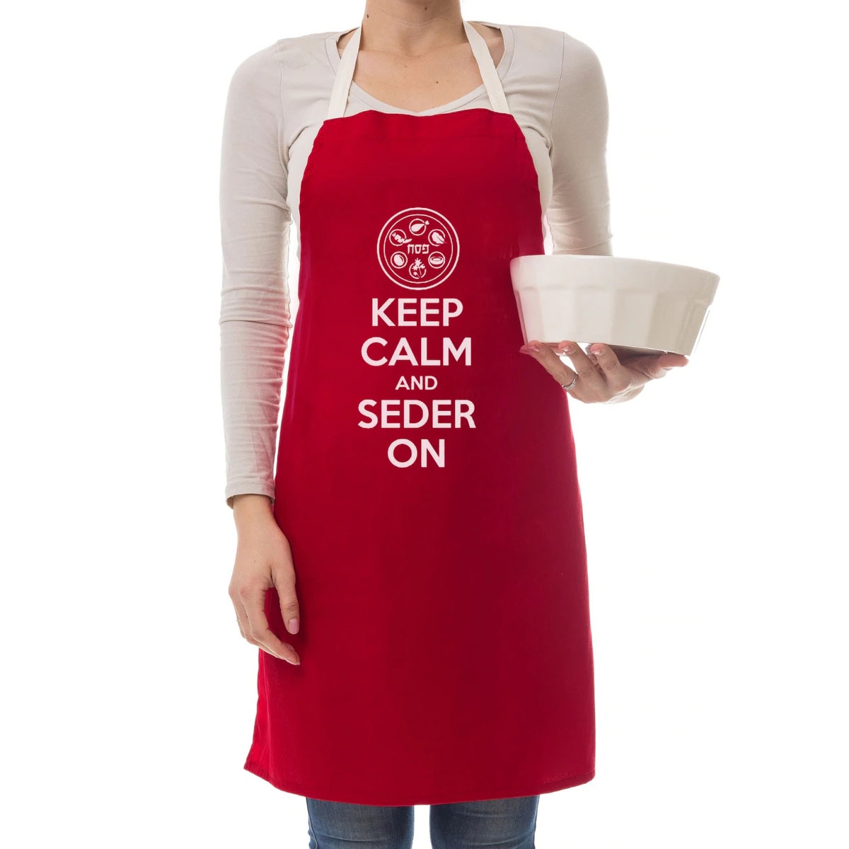Barbara Shaw Handmade "Keep Calm and Seder On" Apron - 1