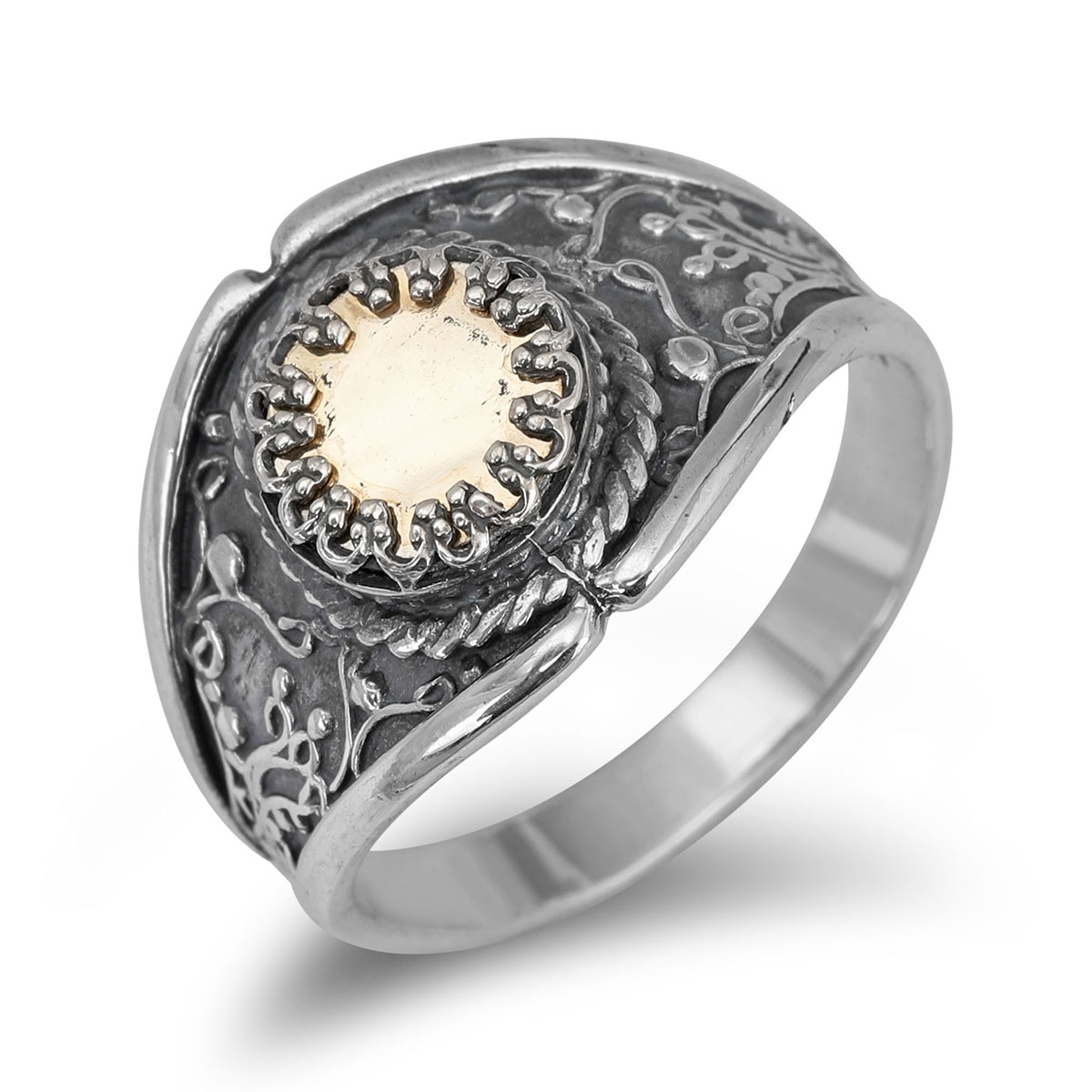 Five-Metal Sterling Silver Kabbalah Ring - 1