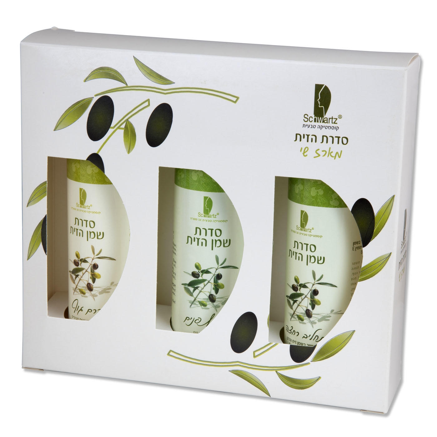 Schwartz Olive Oil and Myrtle Gift Set (Body Lotion, Face Wash & Creamy Body Wash) - 1