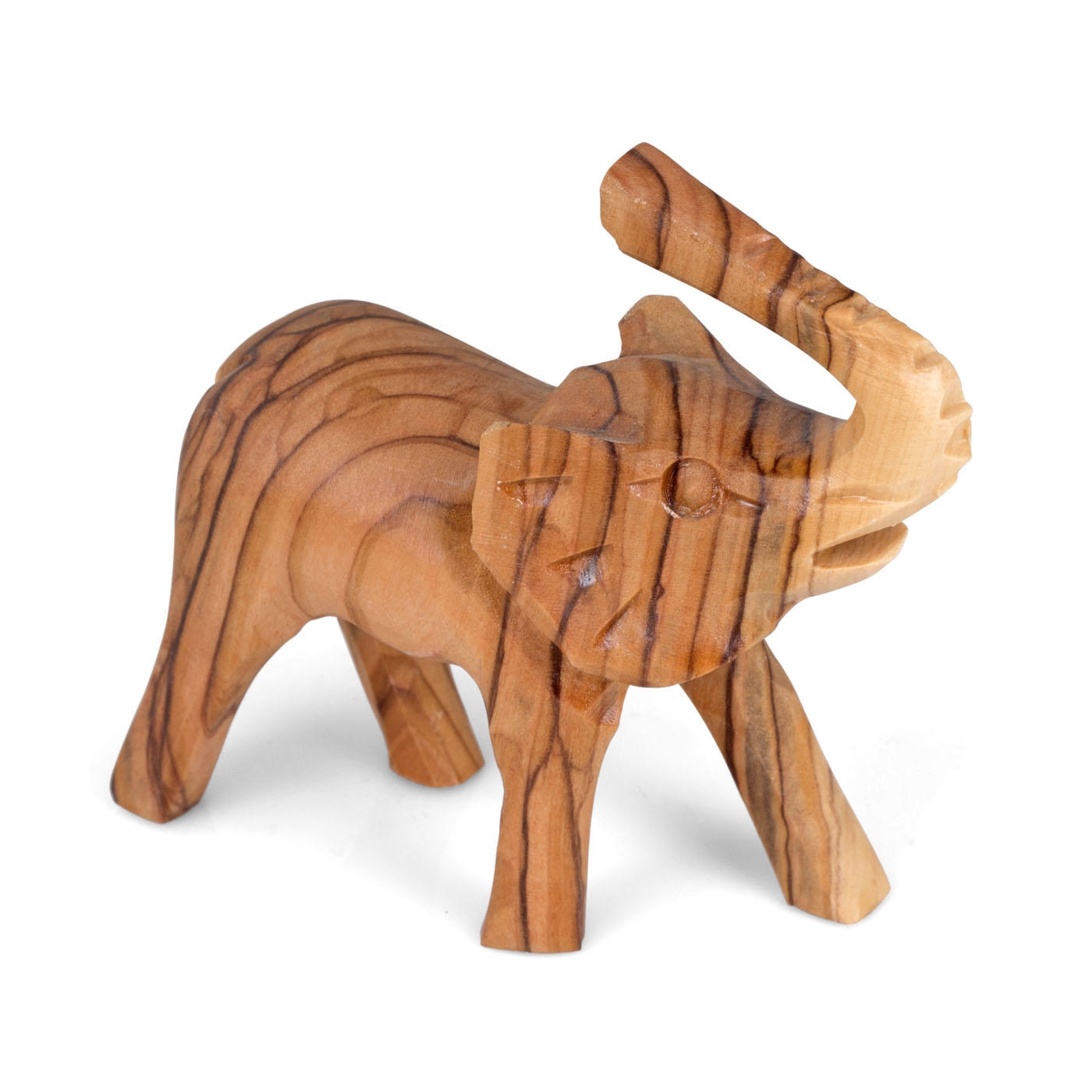 Olive Wood Elephant Figurine - Small - 1