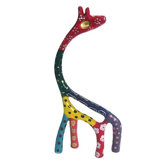 Yair Emanuel Hand Painted Giraffe Figurine  - 1