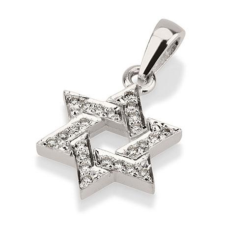 Yaniv Fine Jewelry 18K White Gold Star of David Diamond Pendant - 1